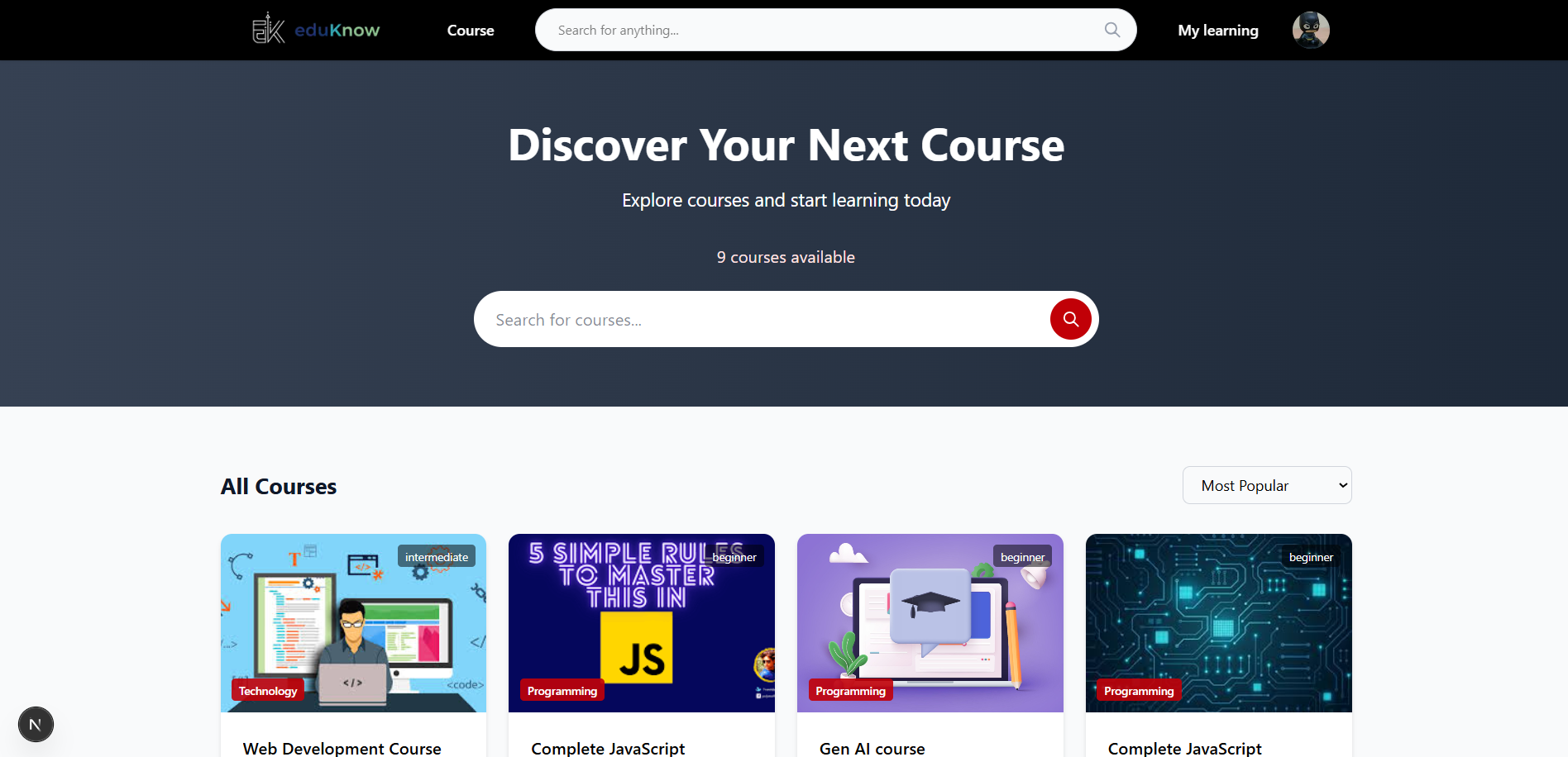 EduKnow screenshot